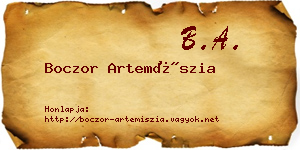 Boczor Artemíszia névjegykártya